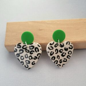 Boucles coeur léopard