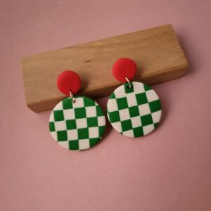 Boucles damier vert